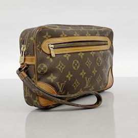 Louis Vuitton-Pochette Marly Dragonne GM Monogram Louis Vuitton-Marron