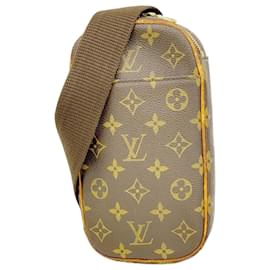 Louis Vuitton-Sac à bandoulière Louis Vuitton Monogram Pochette Ganjou-Marron