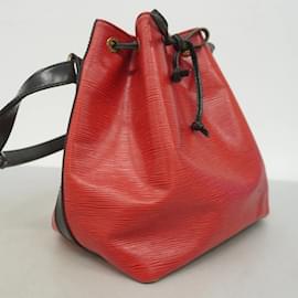 Louis Vuitton-Louis Vuitton Epi Bicolor Petit Noe Shoulder Bag-Black,Red