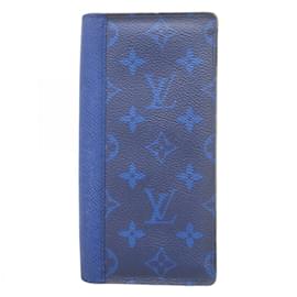 Louis Vuitton-Portefeuille Long Louis Vuitton Taigarama Brazza M30297-Bleu