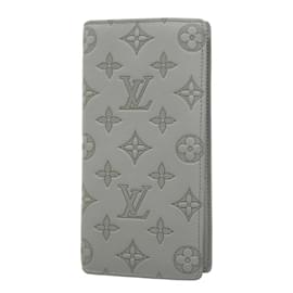 Louis Vuitton-Portefeuille Brazza Monogram Shadow Louis Vuitton-Marron