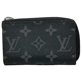 Louis Vuitton-Étui à clés Monogram Eclipse Louis Vuitton-Marron,Noir