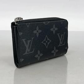 Louis Vuitton-Étui à clés Monogram Eclipse Louis Vuitton-Marron,Noir