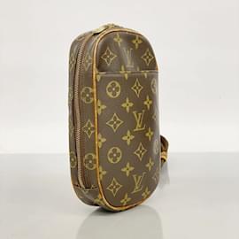 Louis Vuitton-Sac à bandoulière Louis Vuitton Monogram Pochette Ganjou-Marron