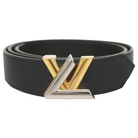 Louis Vuitton Epi Santur Twist Belt Black