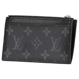 Louis Vuitton-Louis Vuitton Black Taigarama Coin Card Holder-Black