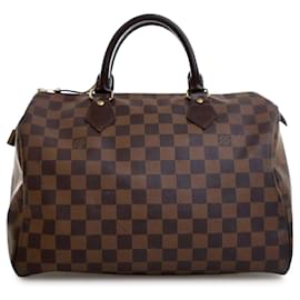 Louis Vuitton-Louis Vuitton Brown Damier Ebene Speedy 30-Brown