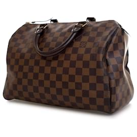 Louis Vuitton-Louis Vuitton Brown Damier Ebene Speedy 30-Brown