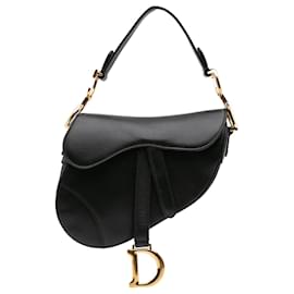 Dior-Dior Black Mini Leather Saddle-Black