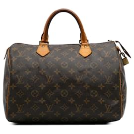 Louis Vuitton-Louis Vuitton Brown Monogram Speedy 30-Brown