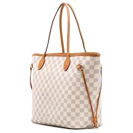 Louis Vuitton-Louis Vuitton White Damier Azur Neverfull MM-White