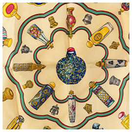 Hermès-Hermès Yellow Qu'Importe Le Flacon Silk Scarf-Yellow