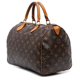 Louis Vuitton-Louis Vuitton Brown Monogram Speedy 30-Brown