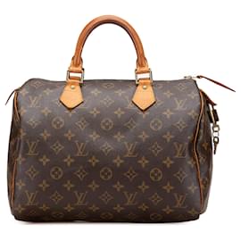 Louis Vuitton-Louis Vuitton Brown Monogram Speedy 30-Brown