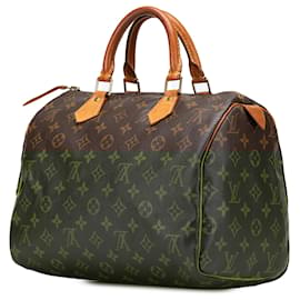 Louis Vuitton-Louis Vuitton Brown Monogram Speedy 30-Brown