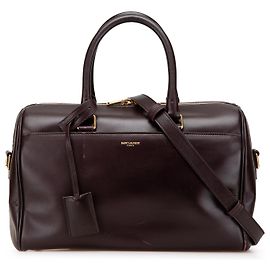 Borsa Duffle 6 classica in pelle rossa Saint Laurent Rosso Bordò