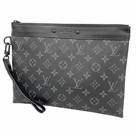 Louis Vuitton-Pochette Louis Vuitton Monogram Eclipse-Marron,Noir