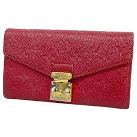 Portafoglio Lungo Louis Vuitton in Scarlatto Rosso