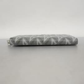 Christian Dior-Christian Dior Gray Leather Long Wallet-Brown