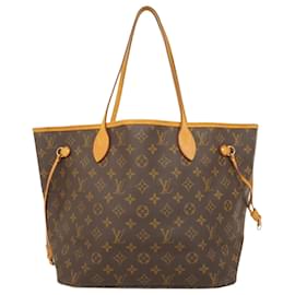 Louis Vuitton-Louis Vuitton Monogram Neverfull MM Tote Bag-Brown