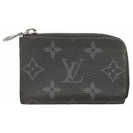 Louis Vuitton-Porte-monnaie Monogram Eclipse de Louis Vuitton-Marron,Noir
