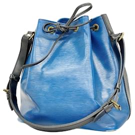 Louis Vuitton-Louis Vuitton Epi Petit Noe Shoulder Bag-Black,Blue