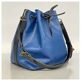 Louis Vuitton-Louis Vuitton Epi Petit Noe Shoulder Bag-Black,Blue