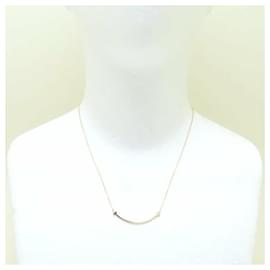 Tiffany & Co-Tiffany T Smile Necklace in Rose Gold-Golden