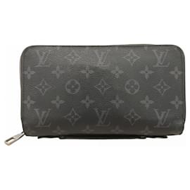 Louis Vuitton-Portefeuille Long Louis Vuitton Monogram Eclipse Zippy XL-Noir