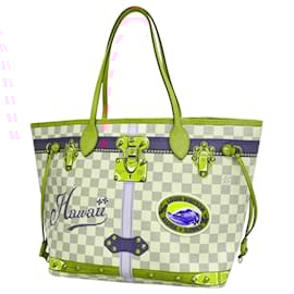 Louis Vuitton-Louis Vuitton Damier Azur Tote Bag-White,Multiple colors