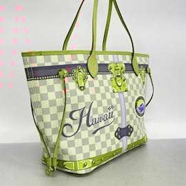 Louis Vuitton-Louis Vuitton Damier Azur Tote Bag-White,Multiple colors