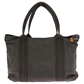 Hermès-Sac à main Caravan Horizontal MM d'Hermès-Orange,Marron foncé