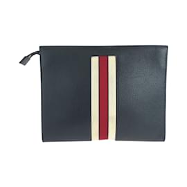 Gucci-Gucci Web Stripe Clutch Bag-Black,White