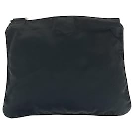 Prada-Prada Tessuto Triangle Logo Plate Shoulder Bag-Black