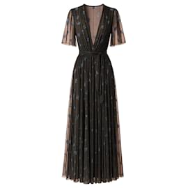 John Galliano-Midnight Bloom Dress-Blue