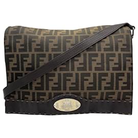 Fendi-Sac messager Fendi à motif Zucca-Marron