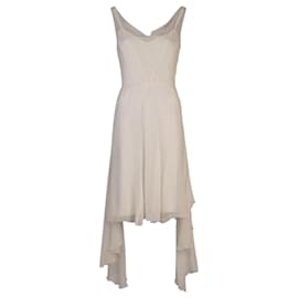 John Galliano-White Muslin Dress-White
