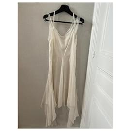 John Galliano-White Muslin Dress-White