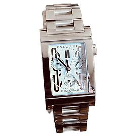 Relógio Bulgari Chrono Rettangolo GM Aço Prata