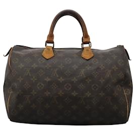Louis Vuitton-LOUIS VUITTON Monogram Speedy 35 Hand Bag M41524 LV Auth 122754-Monogram