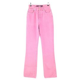 Jacquemus Jeans dritti in cotone rosa Rosa