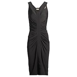 John Galliano-Dark Draped Dress-Black