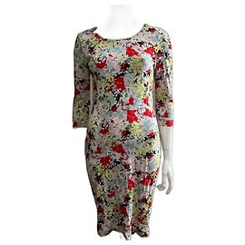 Robe florale ERDEM avec des manches 3/4 Multicolore