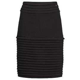 Chanel Structured Pleated Skirt Black