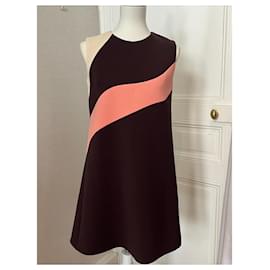 Christian Dior-Seventies Mini Dress-Brown,Pink,White