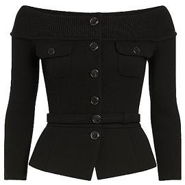 Christian Dior Weste mit 3/4-Ärmeln Schwarz