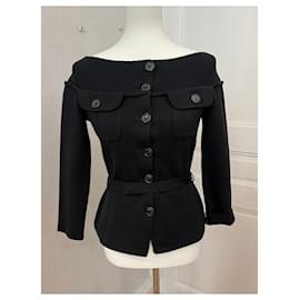 Christian Dior-3/4 Sleeve Vest-Black