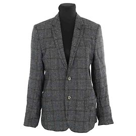 Ami Veste en lin noire Noir