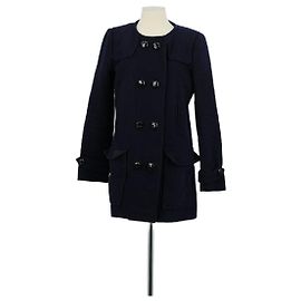 Isabel Marant Navy Wool Coat Navy blue