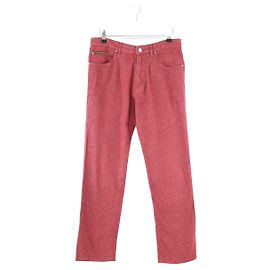 Louis Vuitton Jeans dritti in cotone bordeaux Bordò
